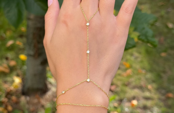 14K Gold Plated Hand Chain