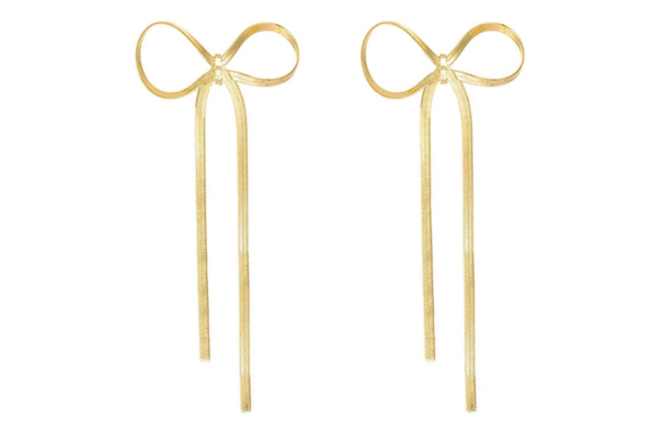 14K Gold Plated Bow Earrings