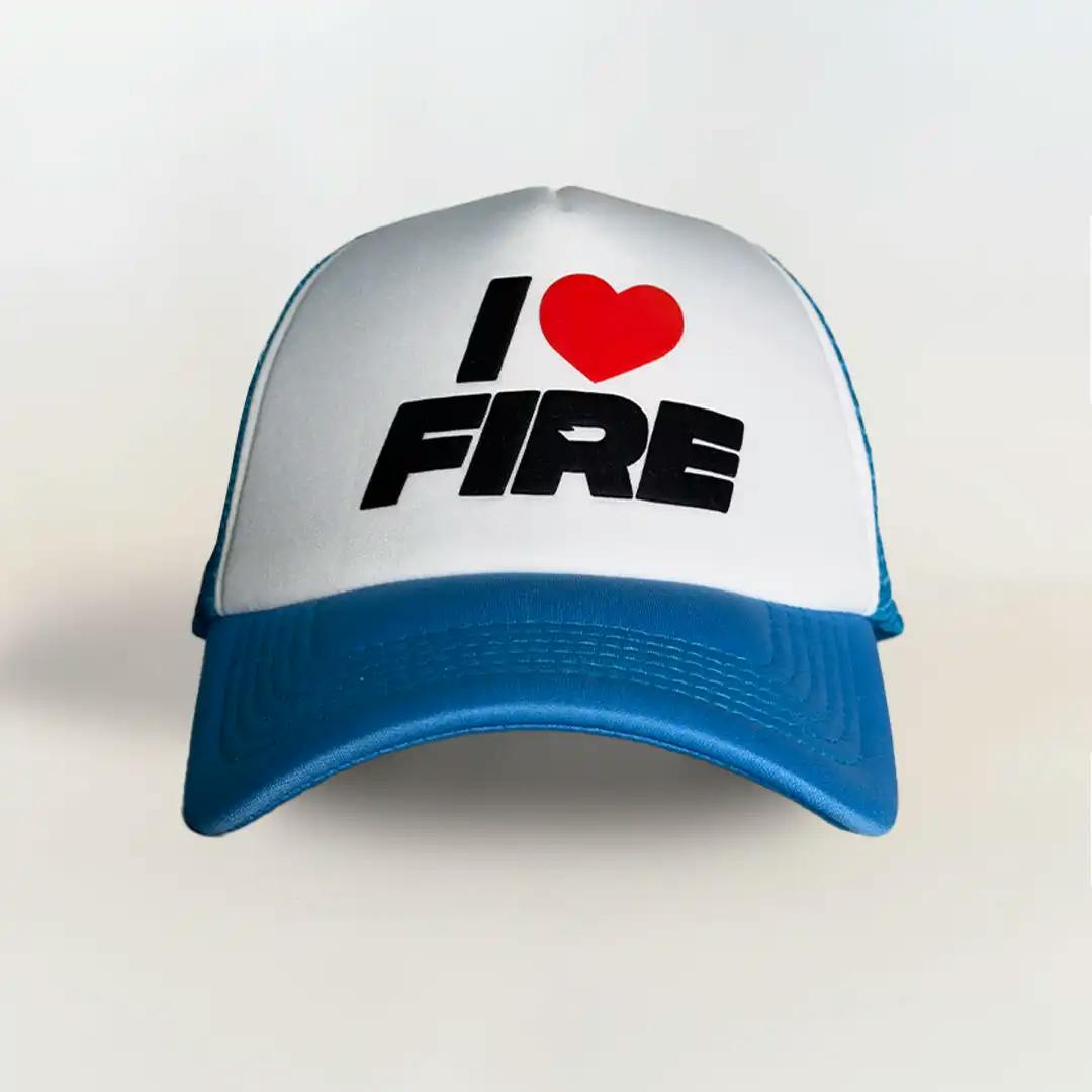 FIRE Light Blue Trucker Hat