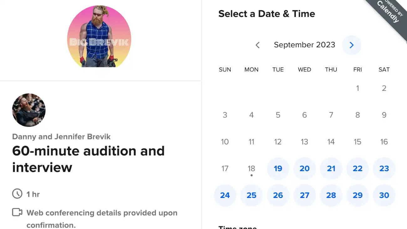 BOOK YOUR 60 MINUTE AUDITION