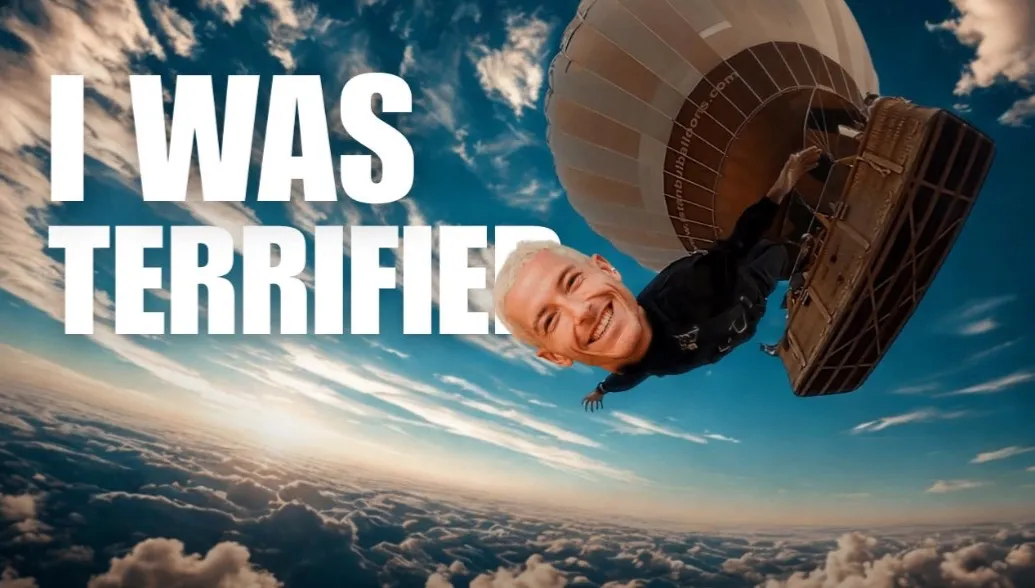 Jumping out if Hot air balloons in Turkey. 