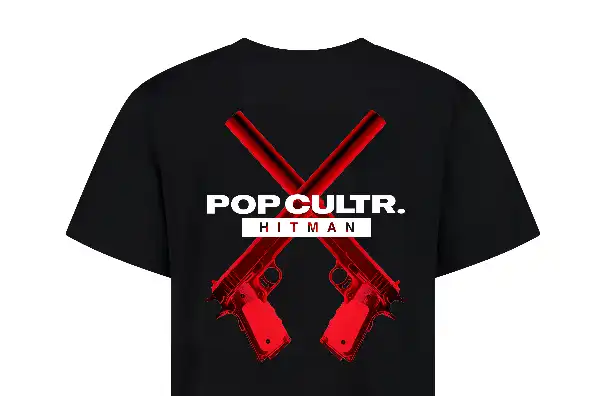 Pop Cultr. X Hitman Black T-Shirt ( Limited Edition )