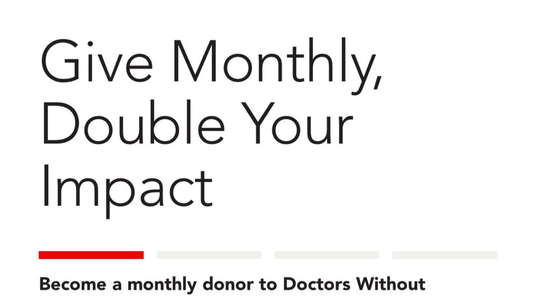 Donate to Doctors without borders!! 