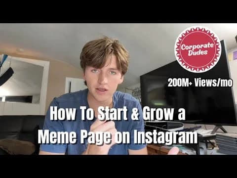 How to Start & Grow a Meme Page | Free Course