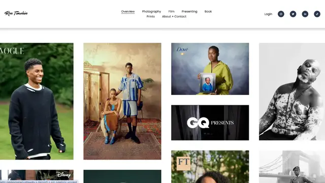 Website with commercial and wider work