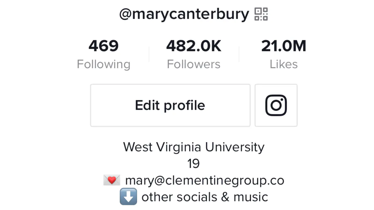 main account on tiktok