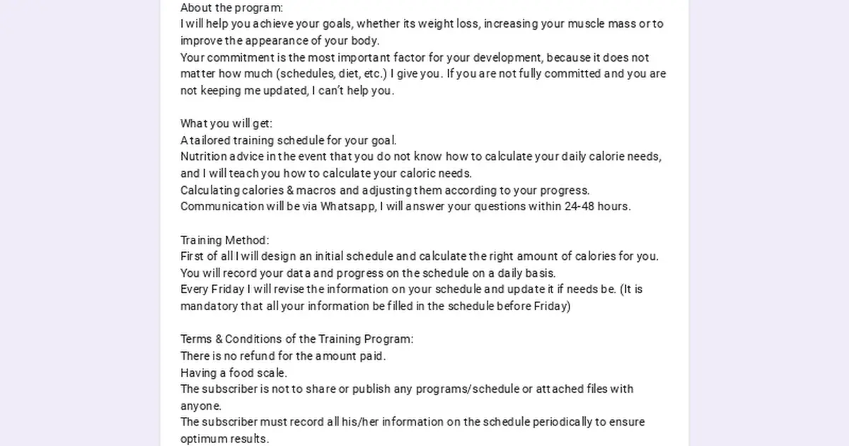 Abushara Training Program