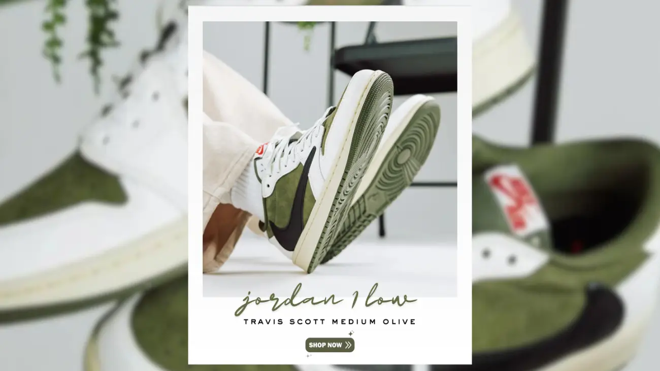 JORDAN 1 LOW OG  TRAVIS SCOTT MEDIUM OLIVE