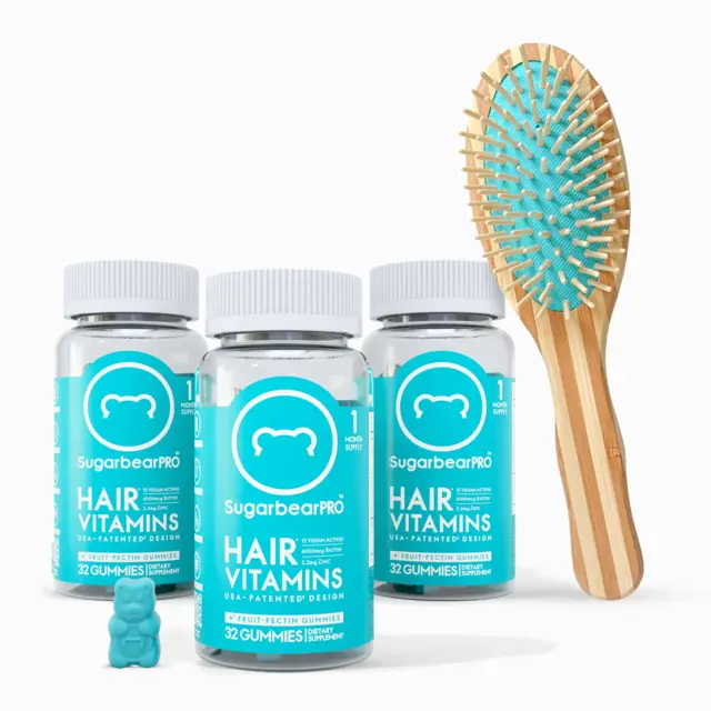 SugarbearPRO Hair Vitamin Vegan Gummies - 3 Month Pack + Free Gift*