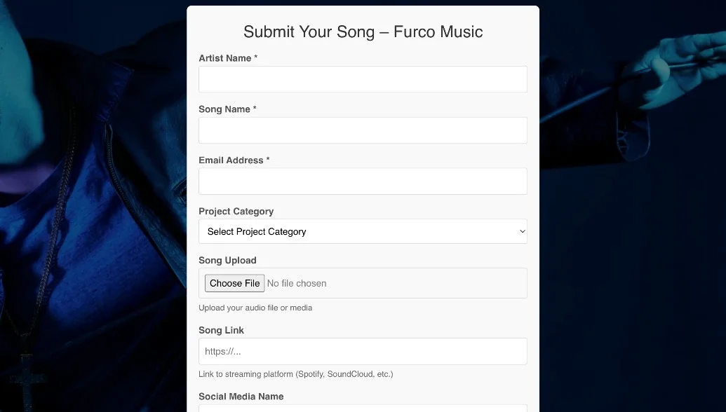 MUSIC REVIEW SUBMISSION FORM