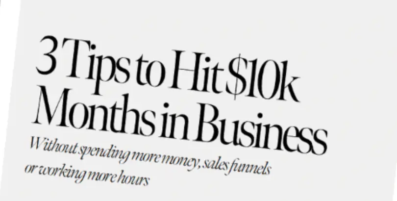 Get my FREE book: Hit $10k months in Business