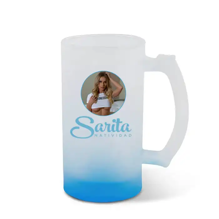 Sarita Natividad Frosted Beer Mug - Sarita Natividad - FanGear.VIP