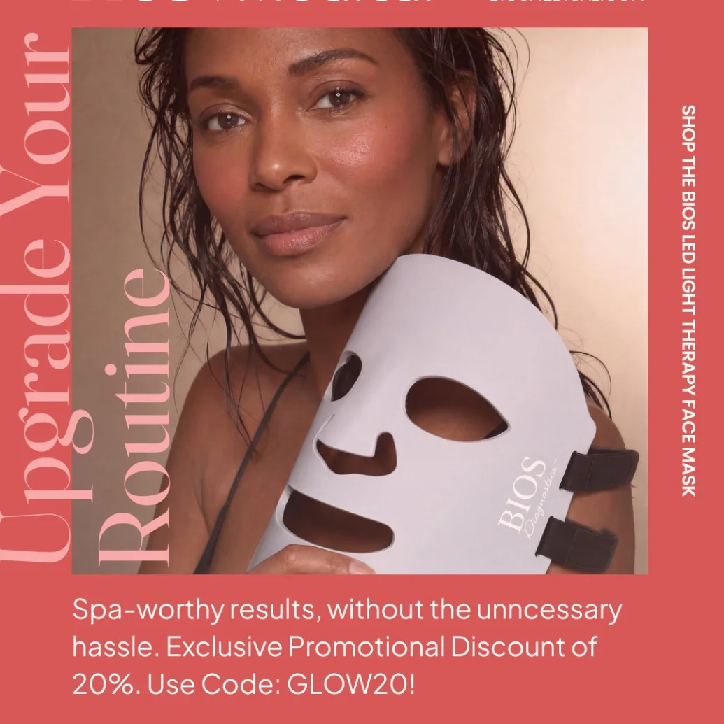 LED LIGHT THERAPY FACE MASK - GLOW20 FOR 20%