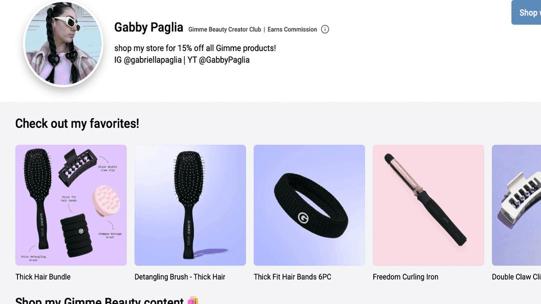 Shop my storefront -Gimme Beauty 