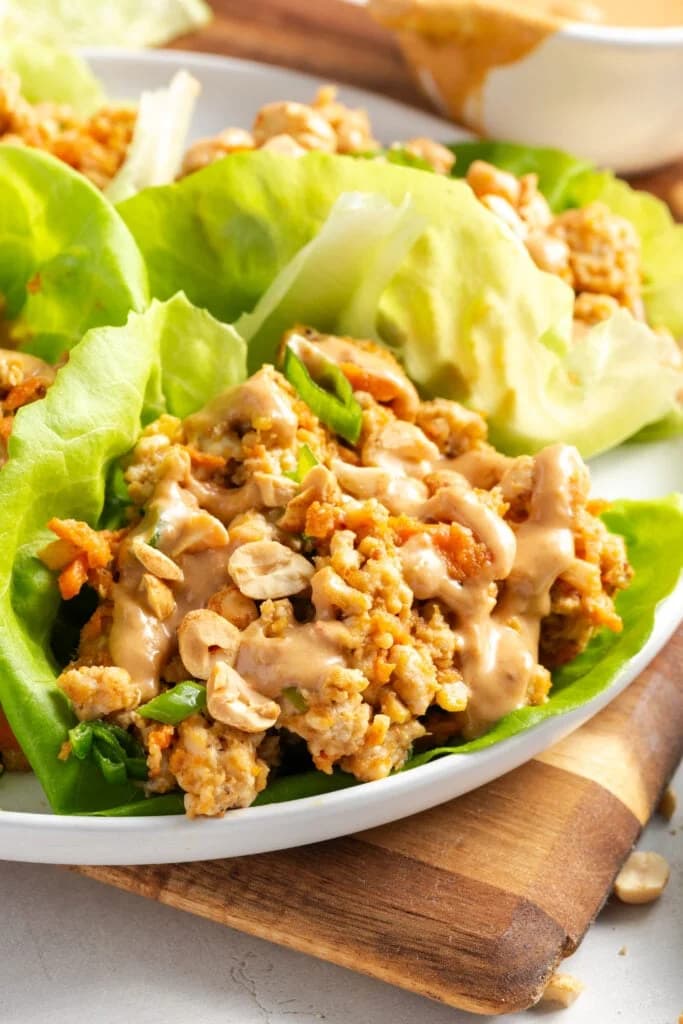 Asian Ground Turkey Lettuce Wraps