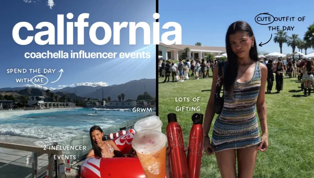 newest youtube video! diml vlog in california for coachella influencer events! 🌟🌴
