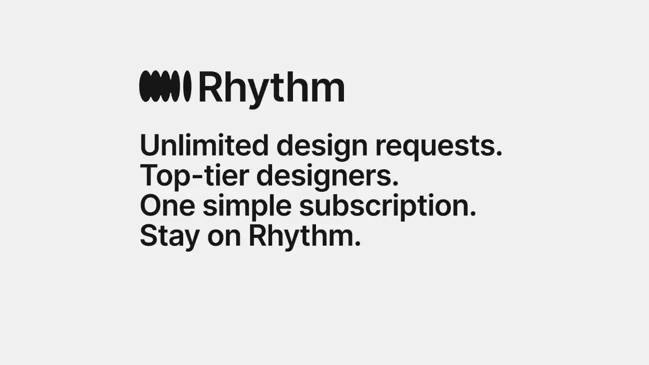 Rhythm - Subscription based design agency