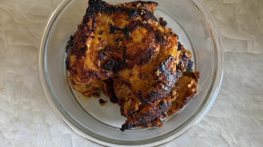 juicy tandoori chicken I make every week.