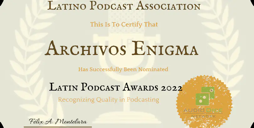 Archivos Enigma nominado a los LPA 2O22