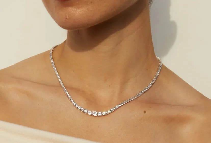 Sapphire Tennis Necklace