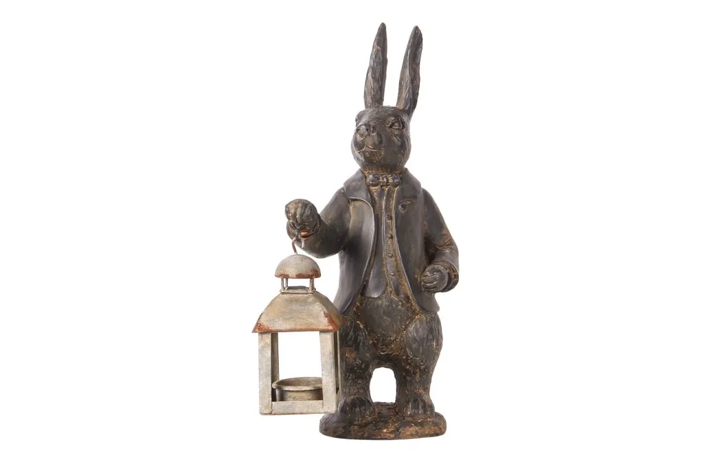 Vintage Bunny Figurine w/Lantern