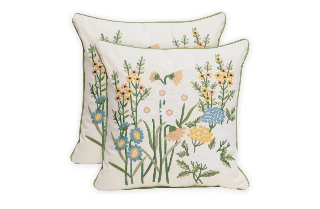 Embroidered Decorative Pillow Covers