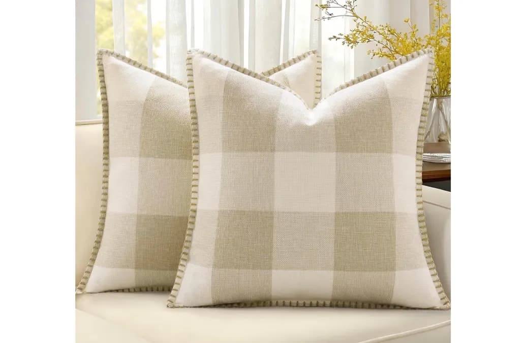 Spring Buffalo Plaid Check Pillow Covers
