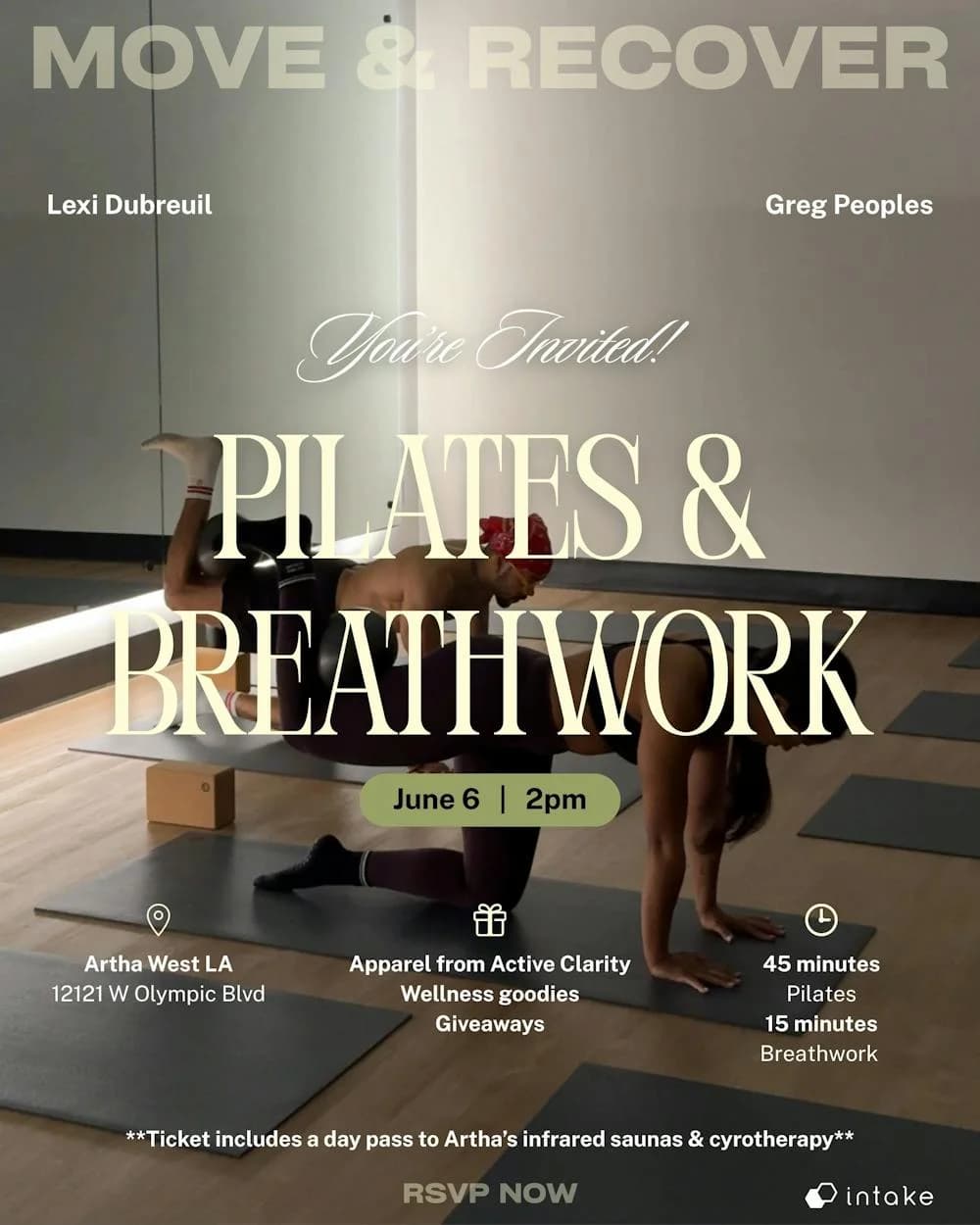 RSVP: Move & Recover: Pilates + Breathwork | June 6