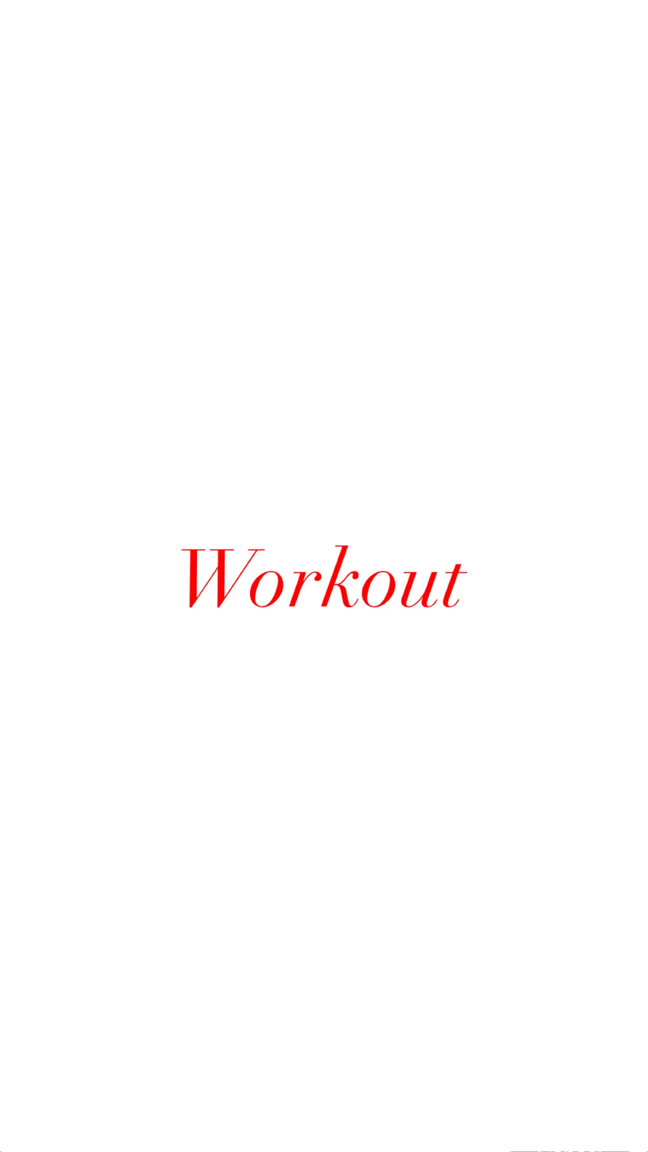 workout