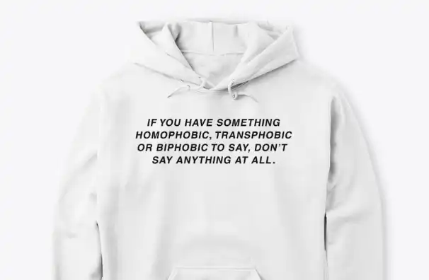 Don't Say Anything - white hoodie