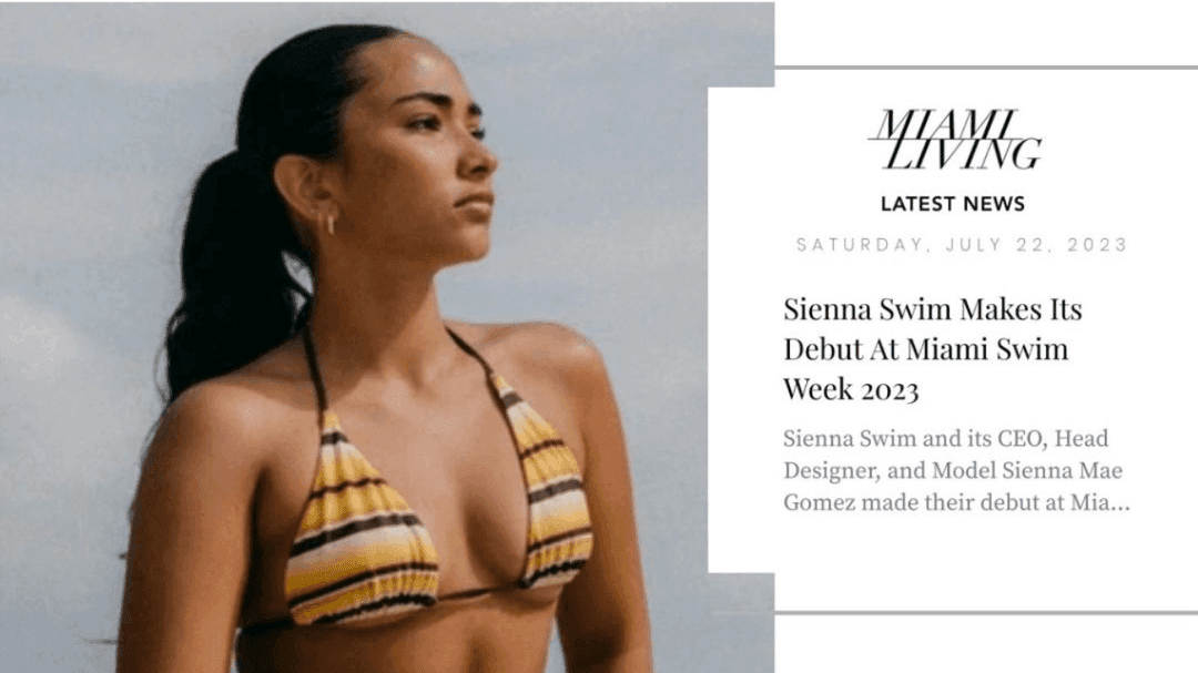 SIENNA SWIM IN MIAMI LIVING MAGAZINE