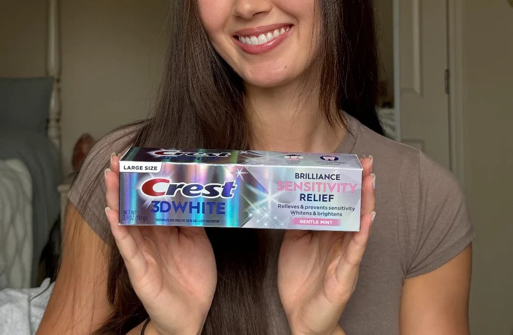 Try Crest 3DWhite Brilliance Sensitivity Toothpaste!!