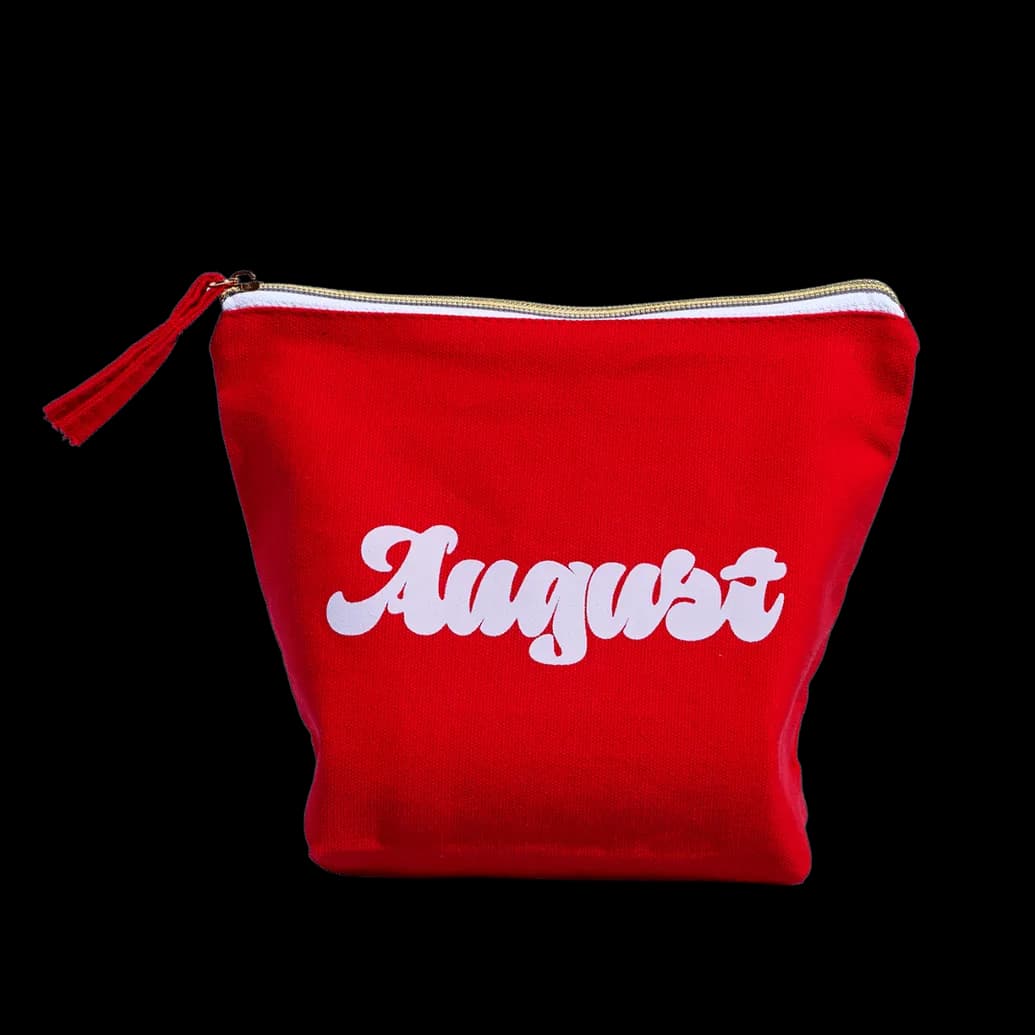 Canvas Toiletry Bag - Travel Tampon Holder Zip Pouch | August | August