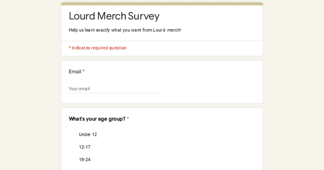 merch survey