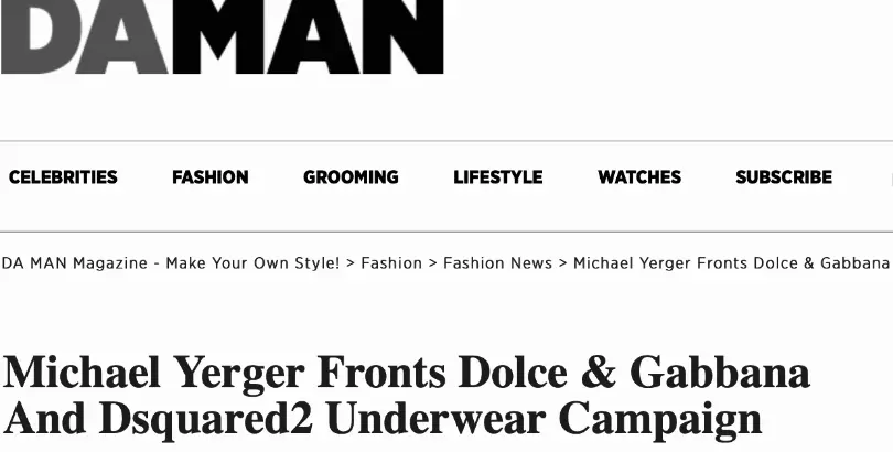 Michael Yerger Fronts Dolce & Gabbana & DSqua
