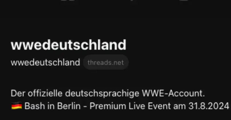 WWE Deutschland auf Threads
