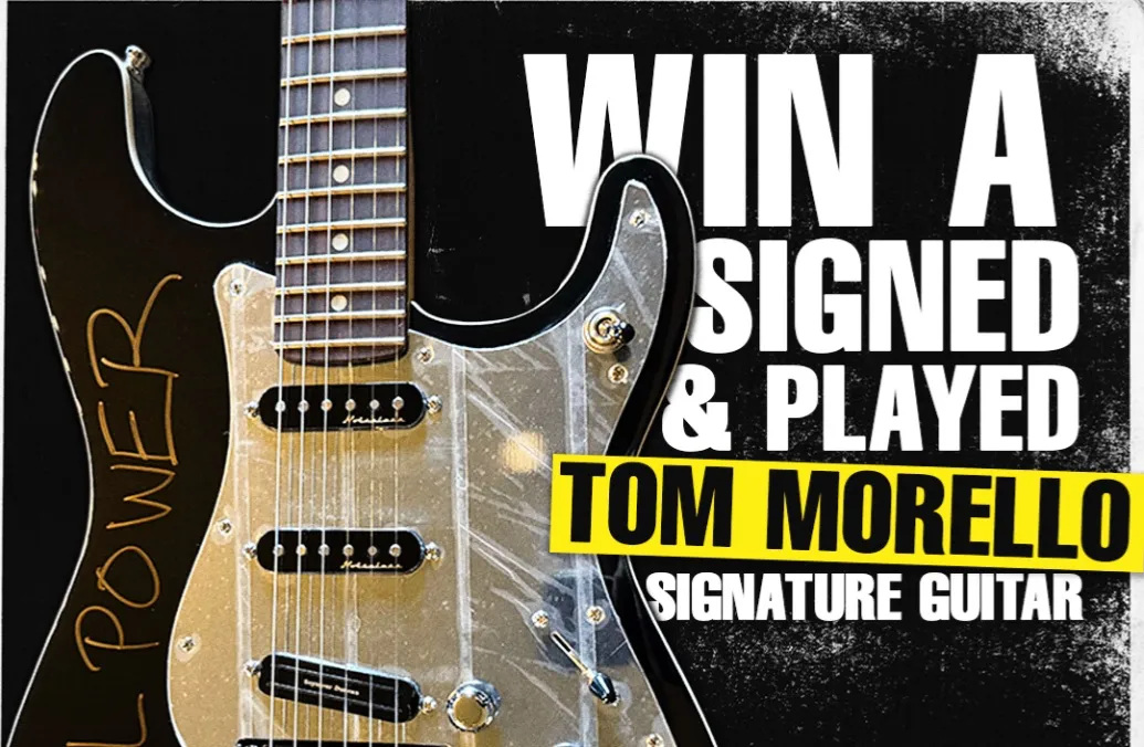 Win a signed and played signature Fender Stratocaster guitar