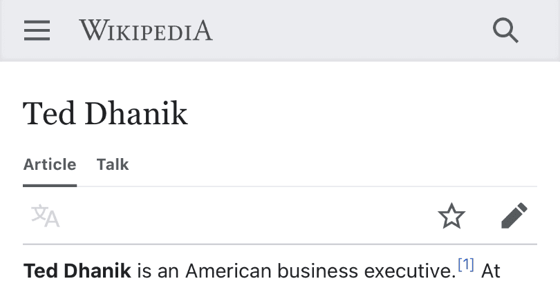 Ted Dhanik - Wikipedia