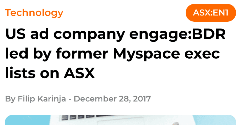 US ad company  led by Myspace exec lists