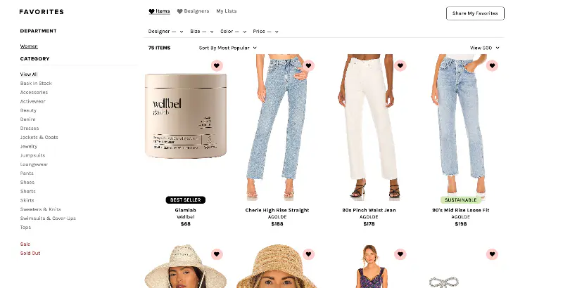 my revolve favorites