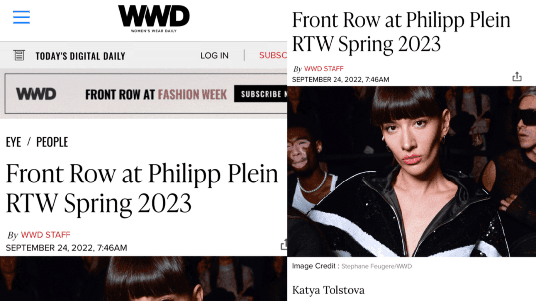 WWD feature Front Row at Philipp Plein show