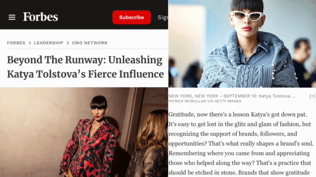 FORBES INTERVIEW «Katya Tolstova’s Influence»