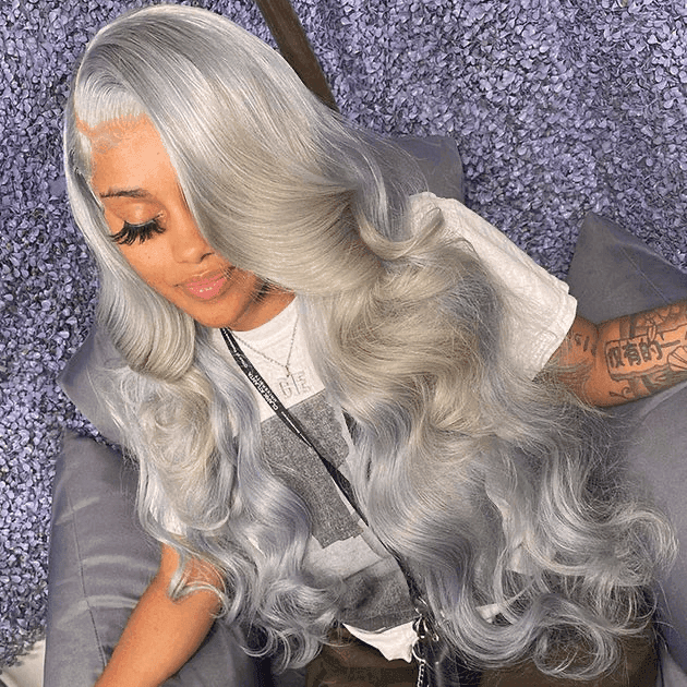  Hermosa Hair Grey 13x4 Body Wave|Code: H60