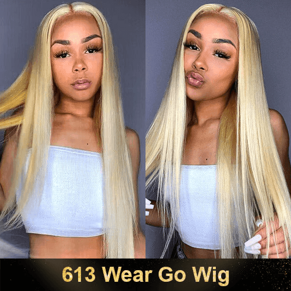 Straight Hair 613 Blonde Glueless Wig 4x6 HD 