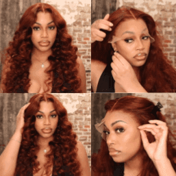 Julia Hair Affordable Brownish Red Human Hair