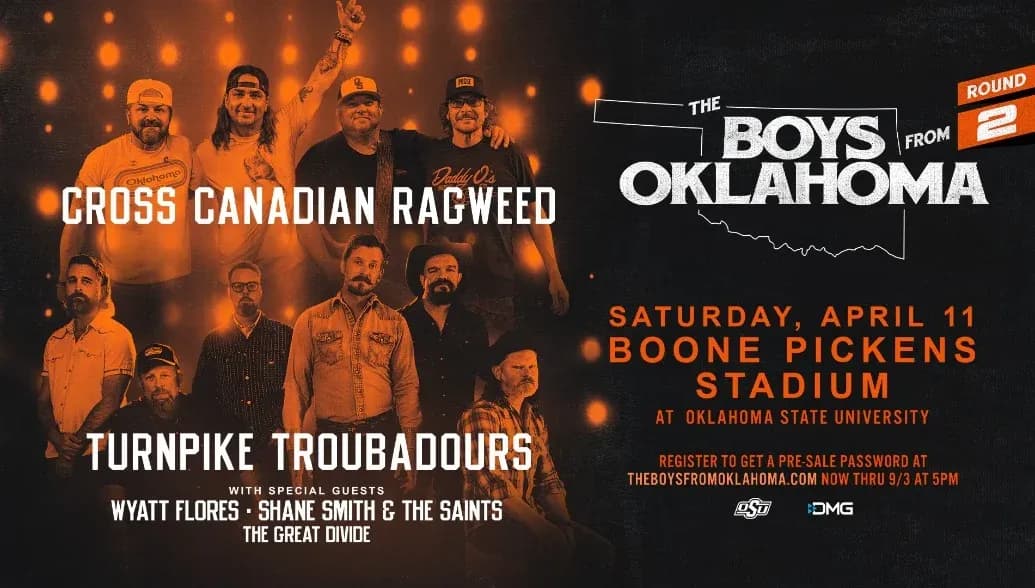Tickets On Sale Now - The Boys From Oklahoma