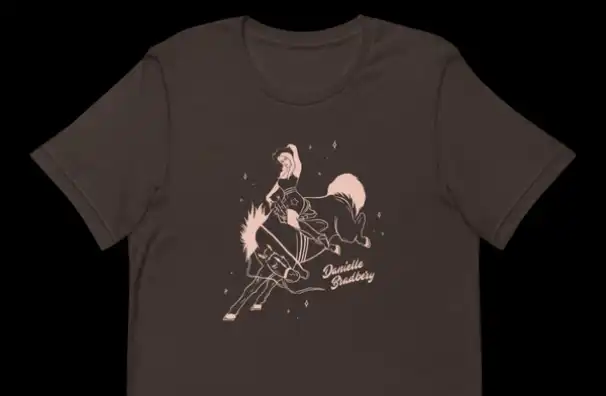 Pinup Cowgirl Brown T-Shirt