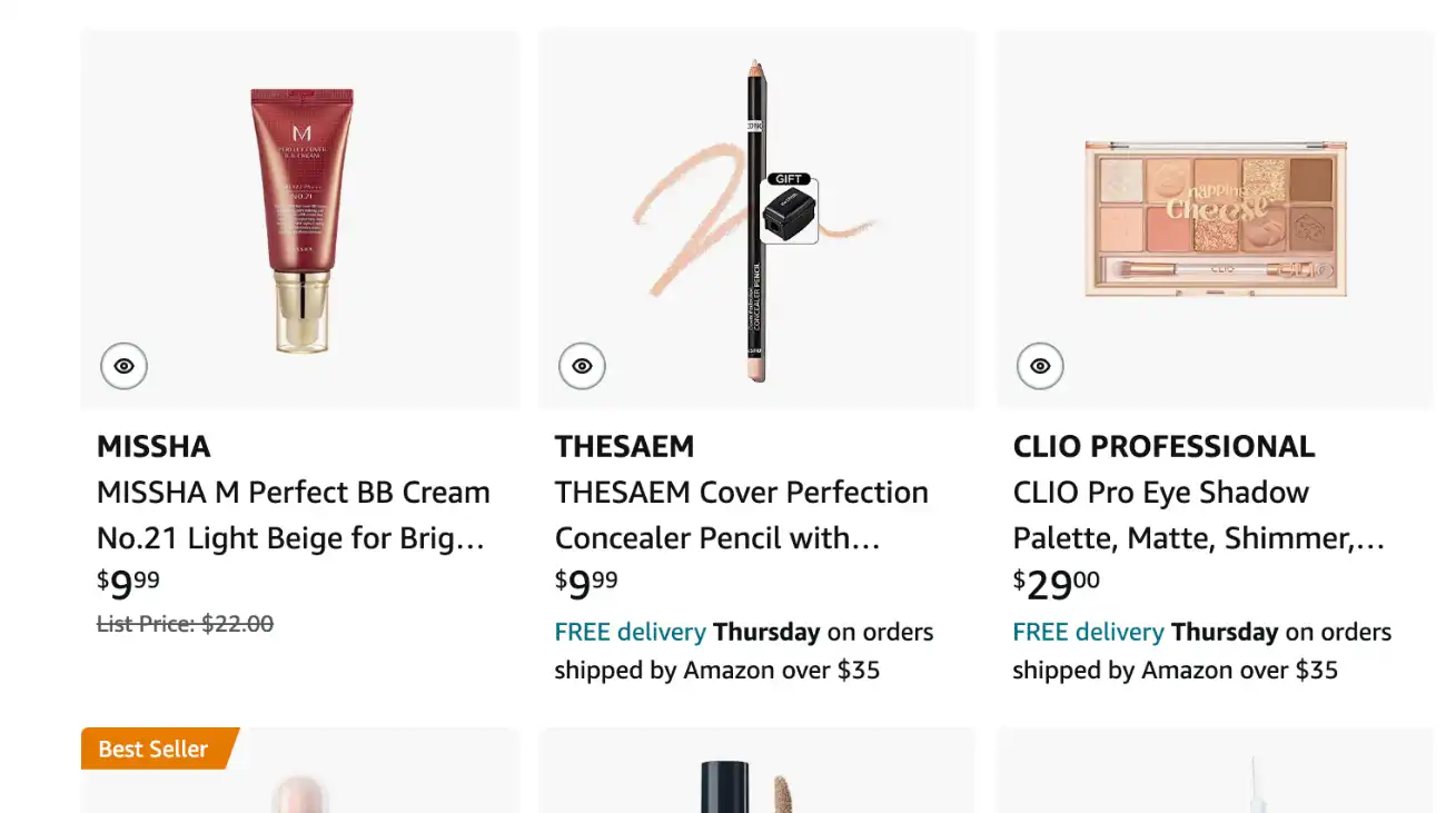 my Amazon recs(skincare/makeup)