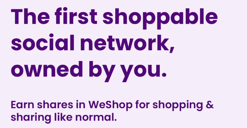 WeShop - Use referral lauracarter to get access