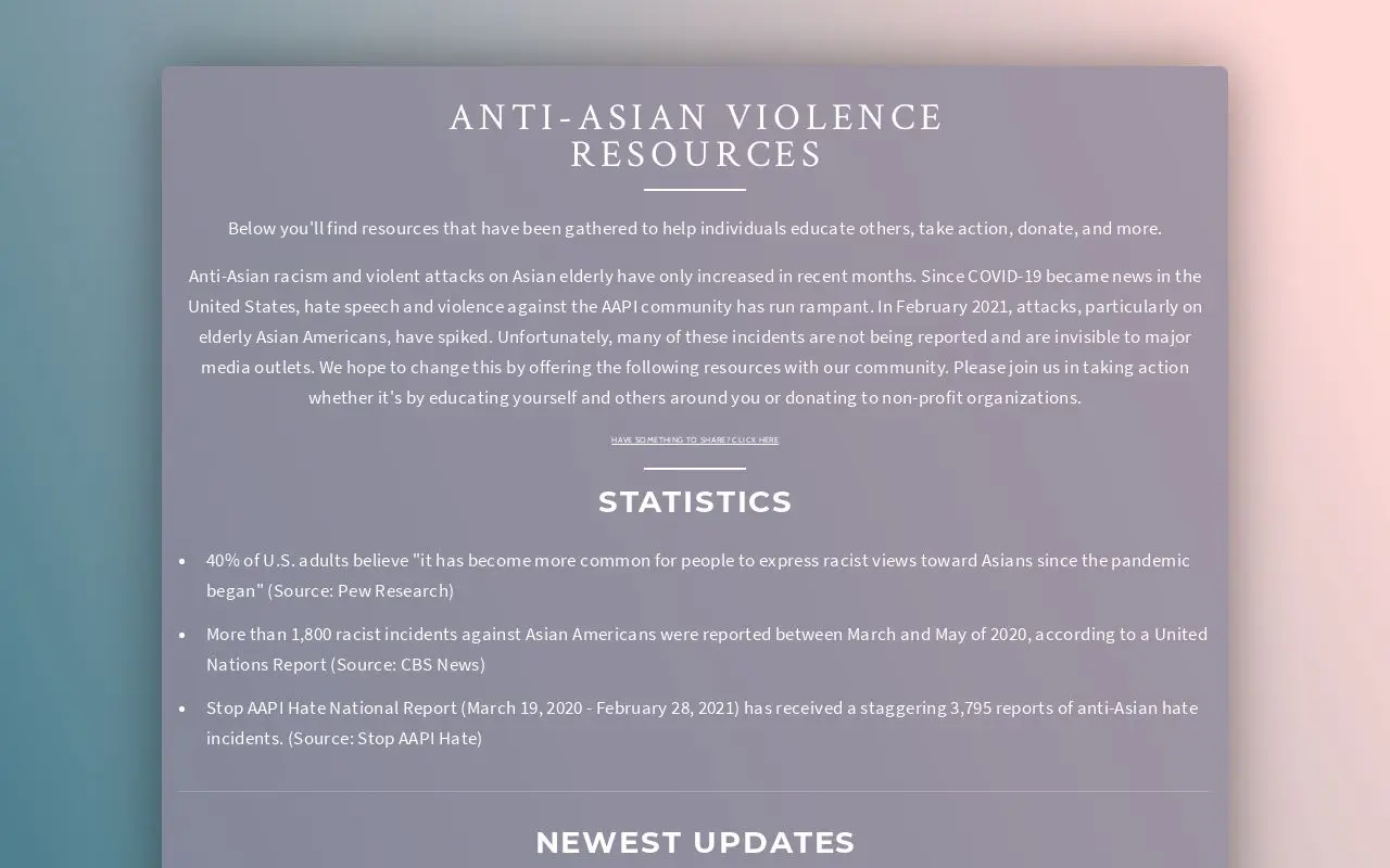 Anti-Asian Violence Resources